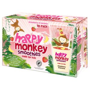 Happy Monkey - Strawberry & Banana Smoothies (4x10pack)